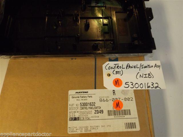 Maytag Amana Microwave 53001632 Control Panel/switch Asy (stl) NEW IN BOX Maytag Amana Microwave 53001632 Control Panel/switch Asy (stl) NEW IN BOX